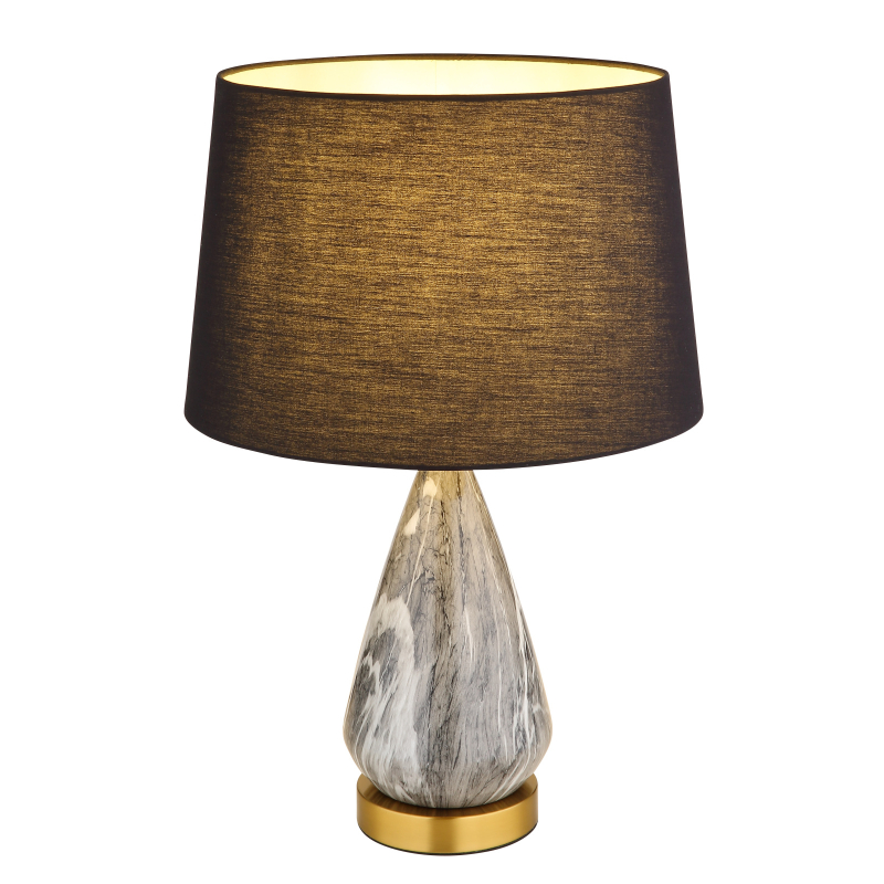 Veioză de interior KISA - Art. 24147B, Globo, Negru/Alamă