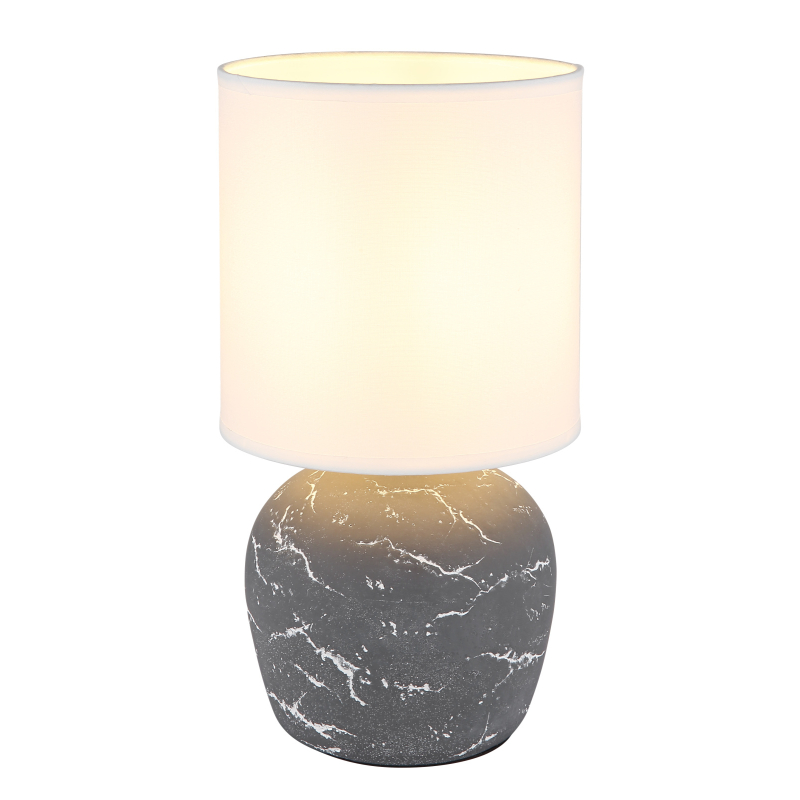 Veioză de interior MARBLE - Art. 21739G, Globo, Alb/Gri