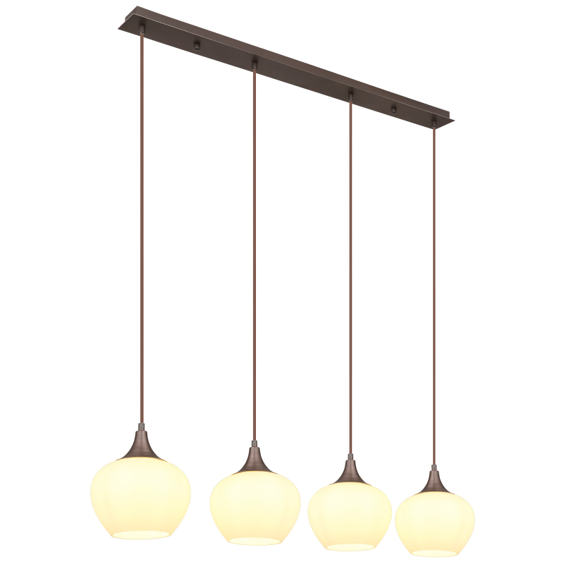 Suspensie de interior MAXY - Art. 15548-4HC, Globo, Alb/Cafeniu