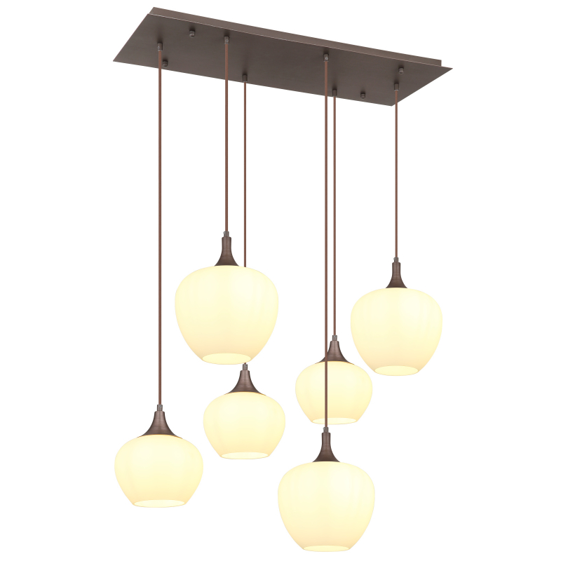 Suspensie de interior MAXY - Art. 15548-6HC, Globo, Alb/Cafeniu