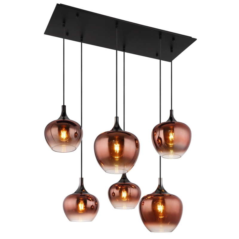 Suspensie de interior MAXY - Art. 15548-6HG, Globo, Cupru/Negru