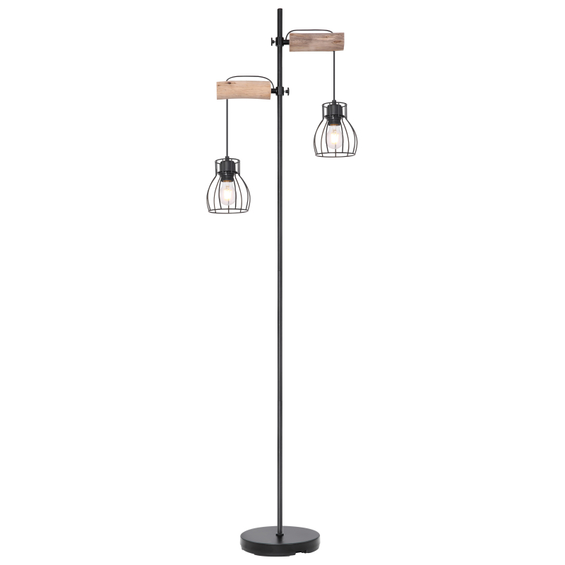 Lampadar de interior MINA - Art. 15326-2SN, Globo, Negru