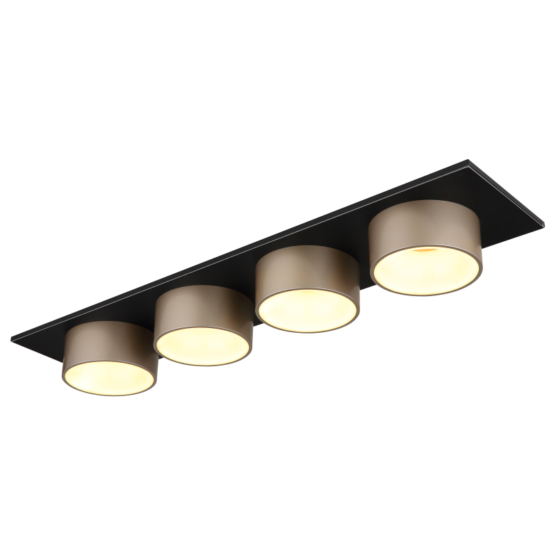 Plafonieră de interior RAYMOND - Art. 56964-4, Globo, Negru/Maro
