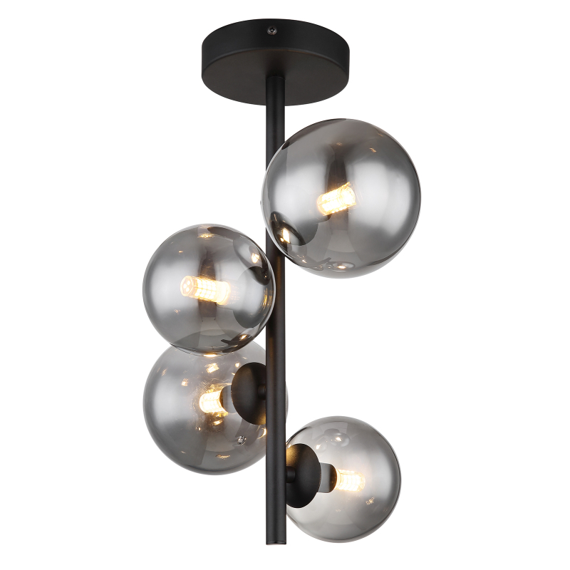 Lustră de interior RIHA - Art. 56133-4D, Globo, Negru