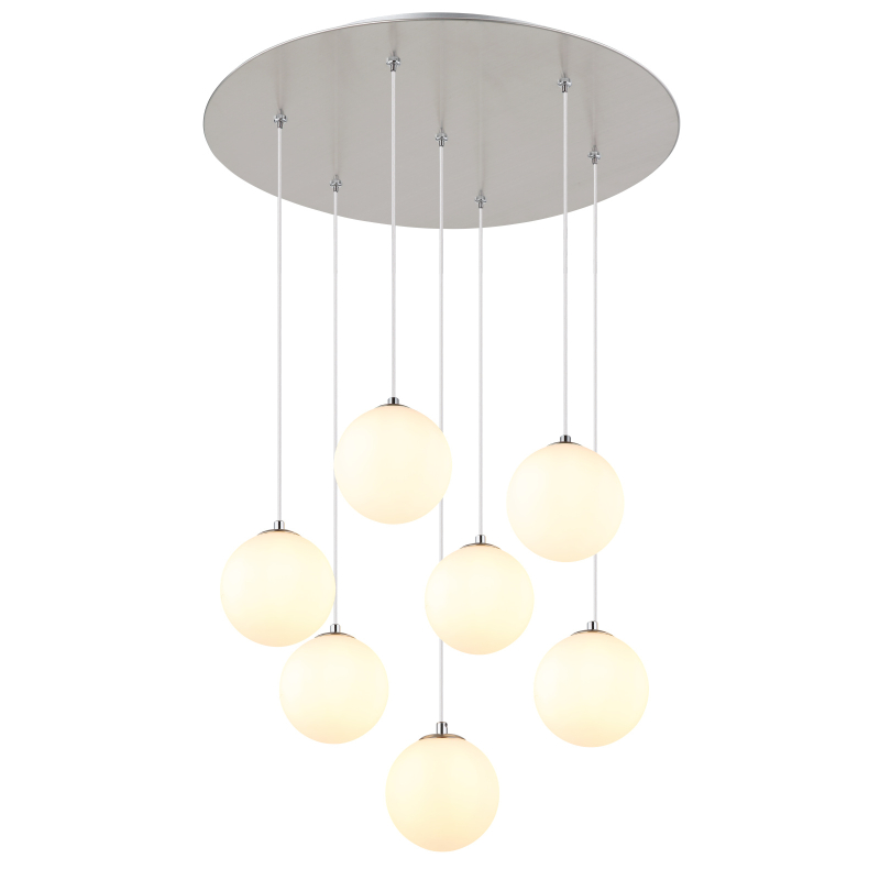 Suspensie de interior RIHA - Art. 56140-7H, Globo, Alb/Nichel