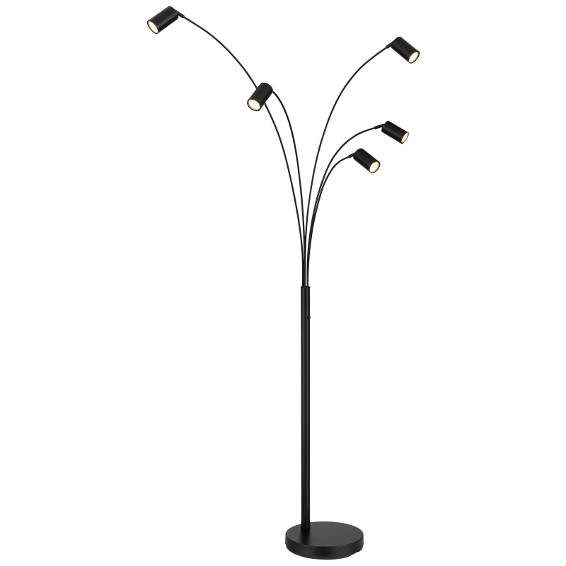 Lampadar de interior ROBBY - Art. 57910-5S, Globo, Negru