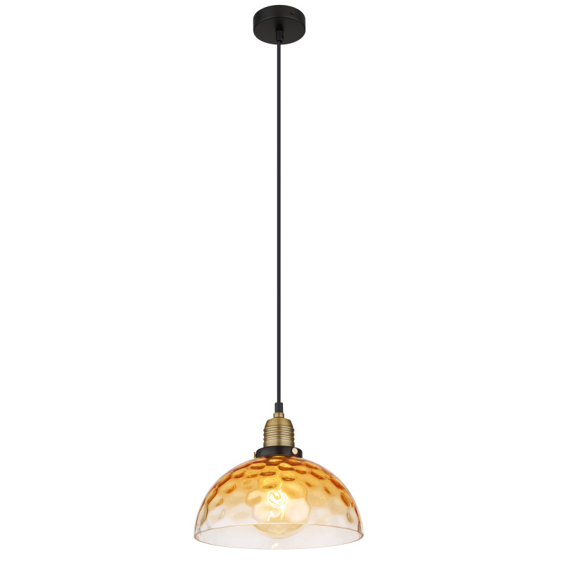 Suspensie de interior SALVY - Art. 15786H1, Globo, Chihlimbar/Negru