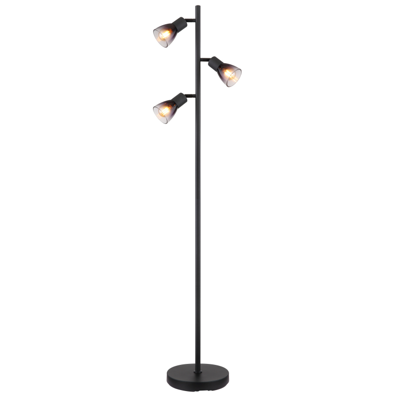 Lampadar de interior SATELLA - Art. 54312-3S, Globo, Negru