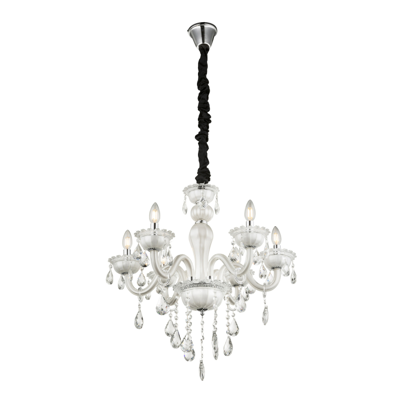 Candelabru de interior TEEJAY - Art. 64118-6, Globo, Alb