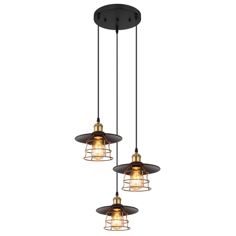 Suspensie de interior VIEJO - Art. 15086-3BH, Globo, Negru