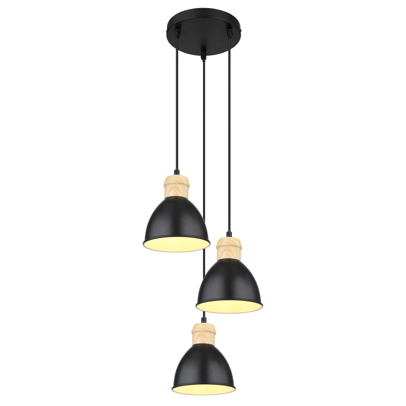 Suspensie de interior WIHO - Art. 54018-3HS, Globo, Alb/Negru