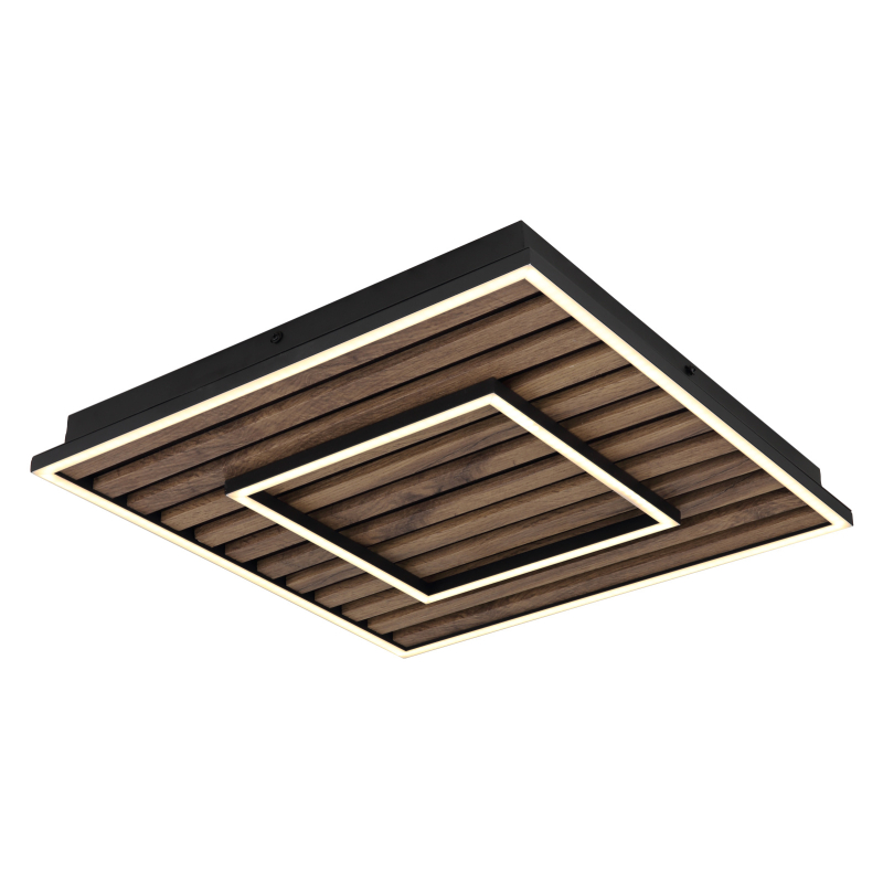 Plafonieră de interior WOODY - Art. 67345D1, Globo, Alb/Negru/Maro