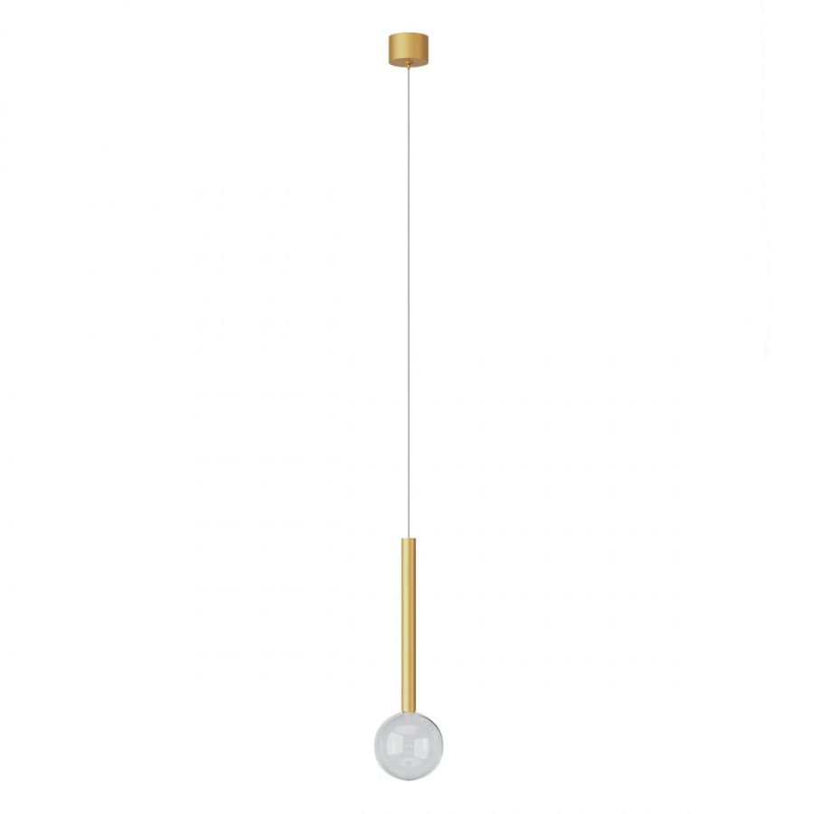 Suspensie Redo Bolla, auriu mat, LED CCT, 8W, 603 lumeni, 2700K/3000K, D.12 cm, 01-4549