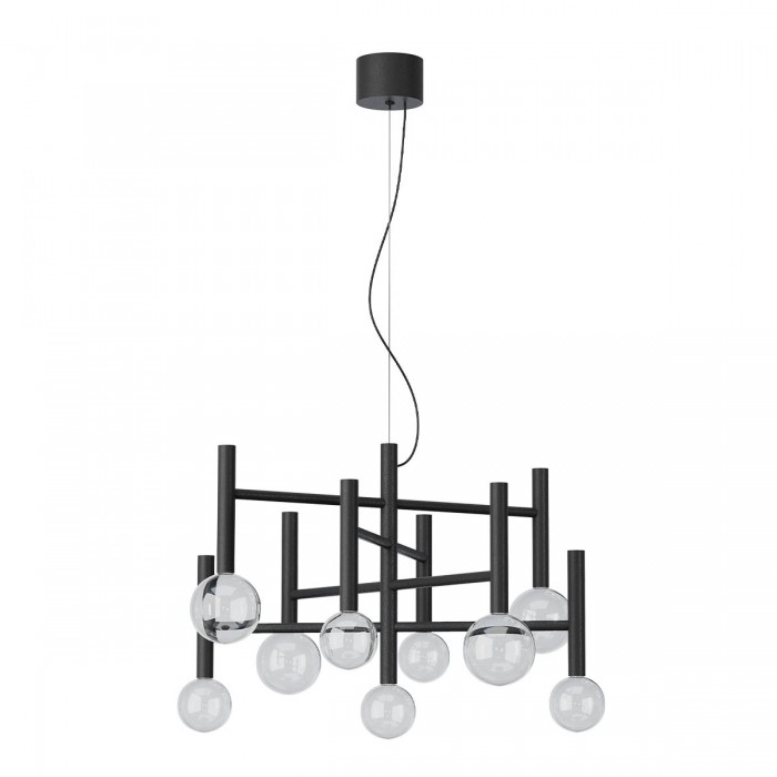 Lustra Redo Bolla, negru mat, LED CCT, 42W, 3212 lumeni, 2700K/3000K, D.65 cm, 01-4557