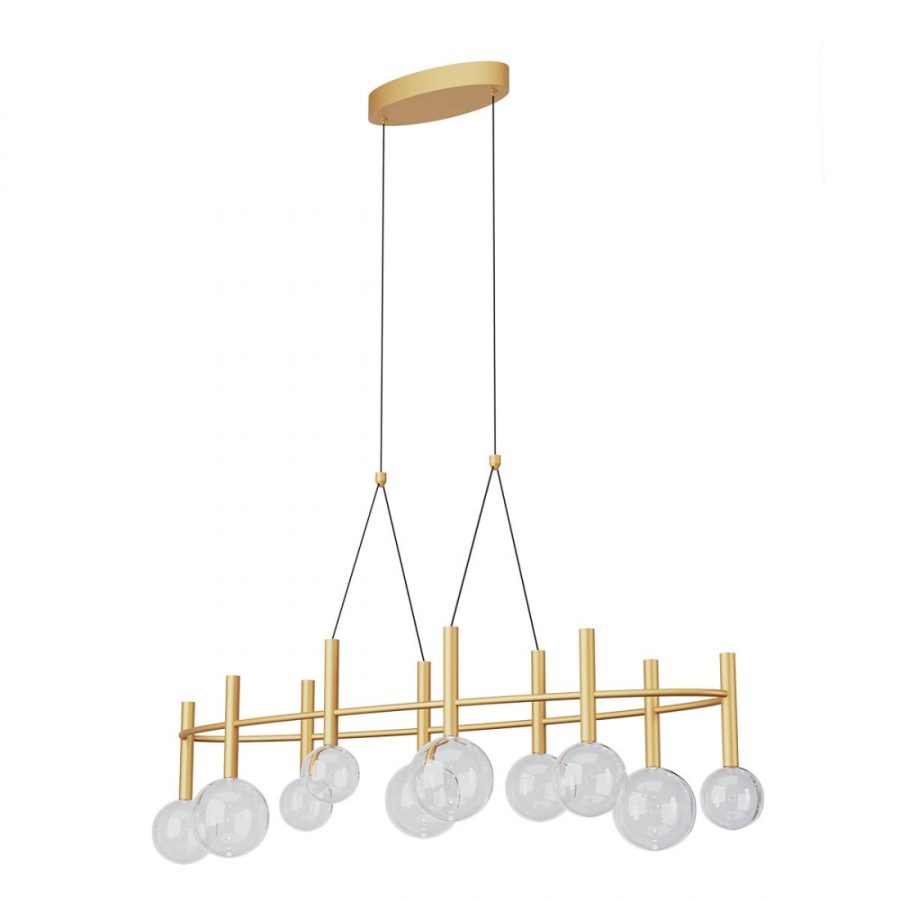 Lustra Redo Bolla, auriu mat, LED CCT, 44W, 3312 lumeni, 2700K/3000K, L.121 cm, 01-4558