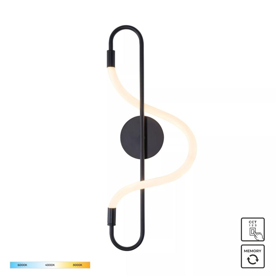 Aplică de interior BALBO - Art. 20006WB-BK, Zuma Line, Negru