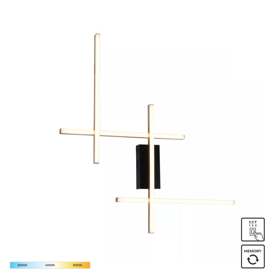 Aplică de interior EDGE - Art. 22009W4-BK/GD, Zuma Line, Negru