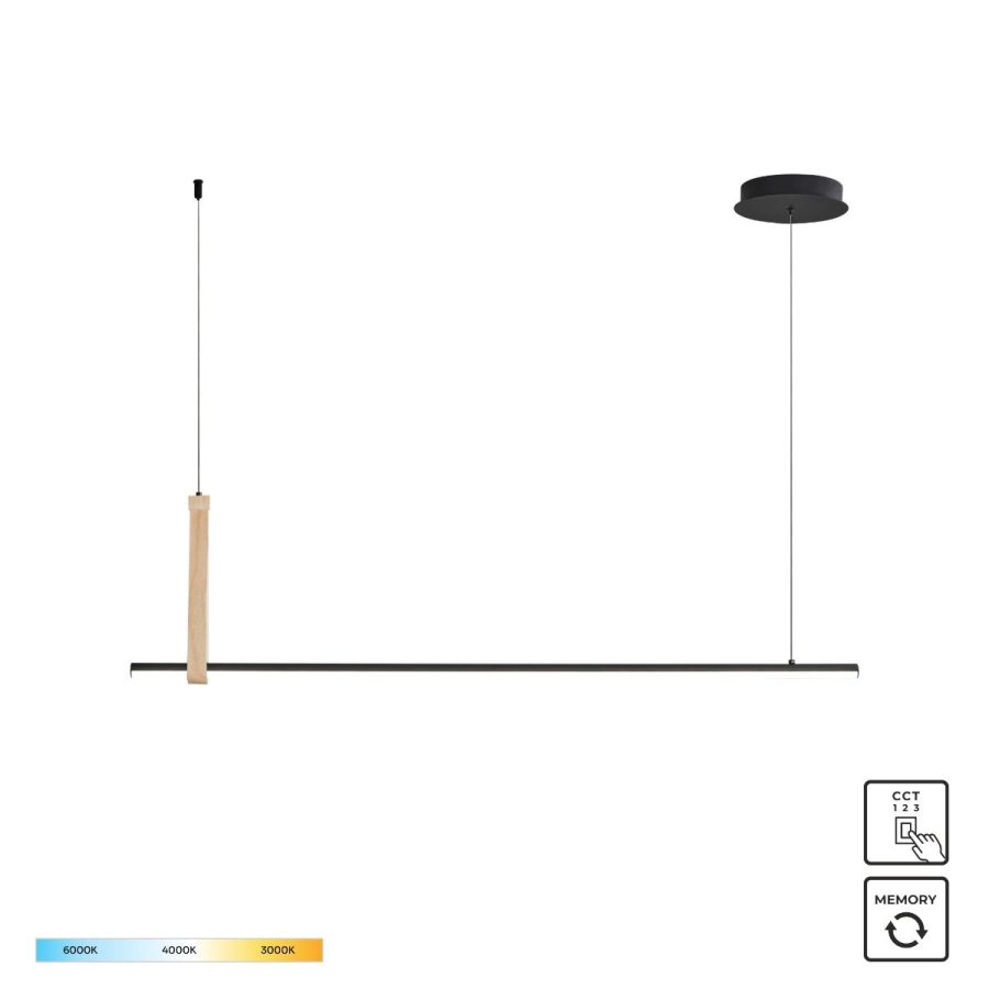 Suspensie de interior CLAUD - Art. 22806M-WOOD, Zuma Line, Negru