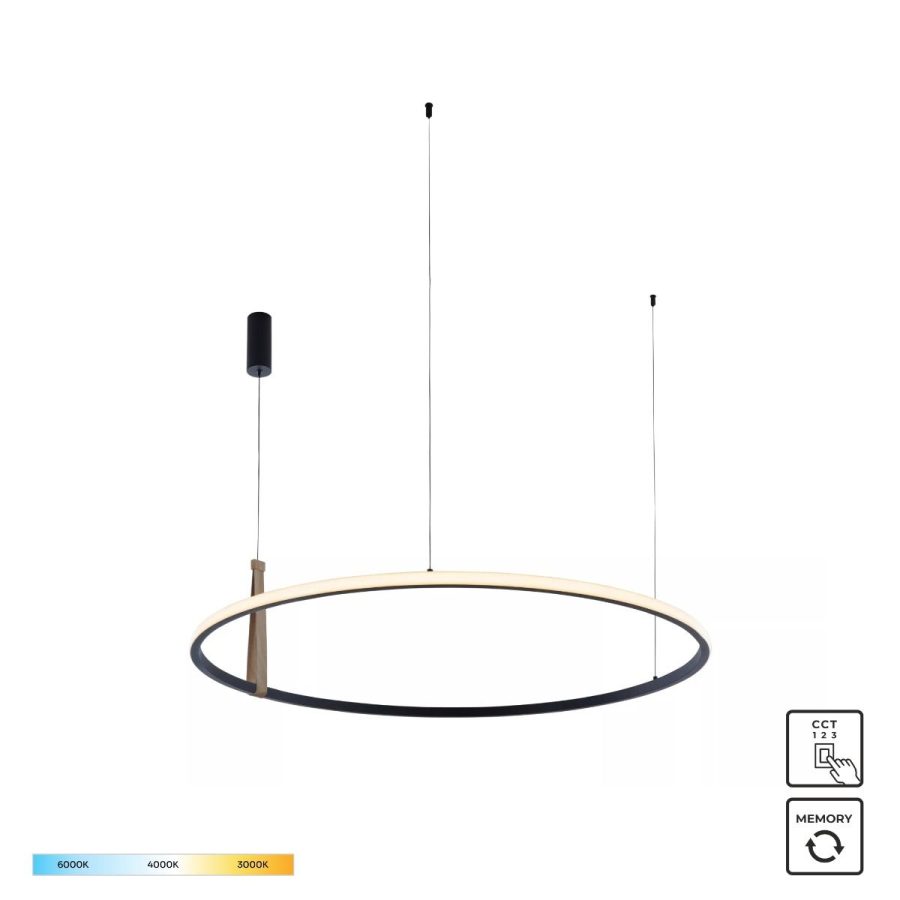 Suspensie de interior CLAUD - Art. 22808-WOOD, Zuma Line, Negru
