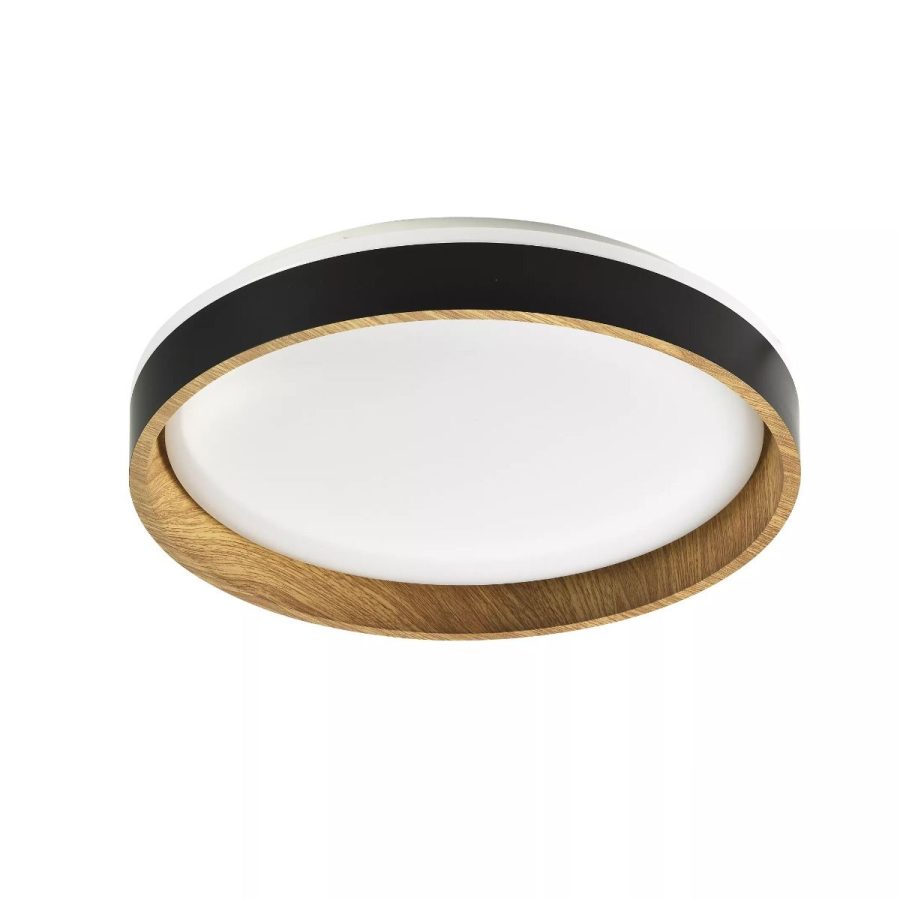 Plafonieră de interior BOIS - Art. CL2204003-490MBWT, Zuma Line, Negru/Maro/Alb