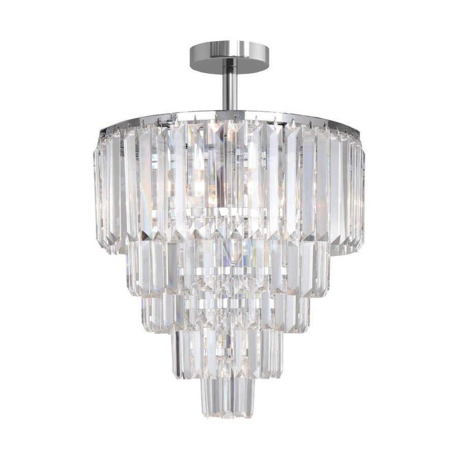Candelabru de interior AMEDEO - Art. FC17106/6+3+1-CHROME+CL, Zuma Line, Crom