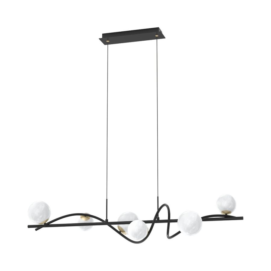 Suspensie de interior NISYRO - Art. MD3145-6-EBGN, Zuma Line, Negru