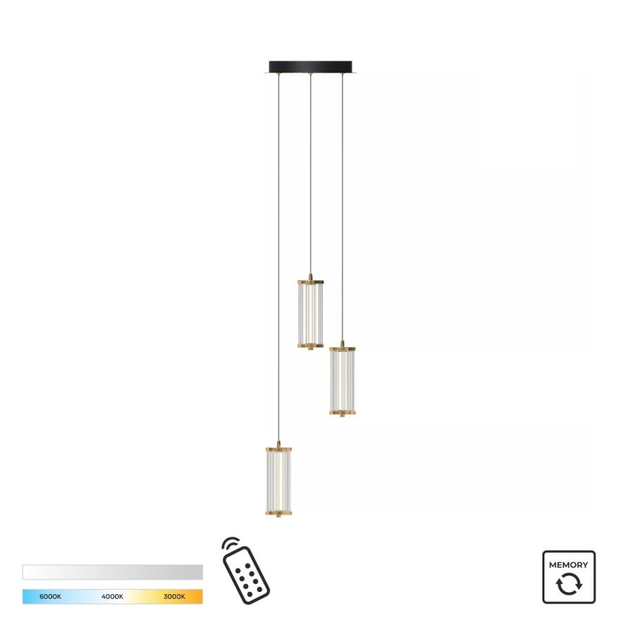 Suspensie de interior CALLY - Art. MD3147-3A-3GT, Zuma Line, Auriu