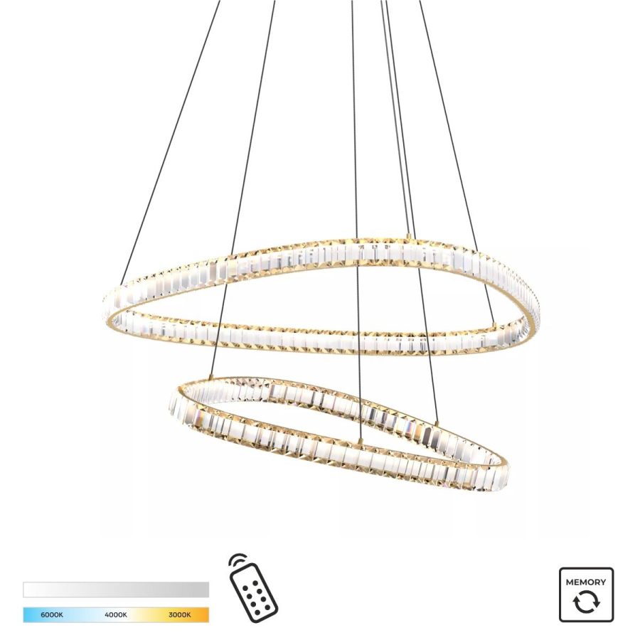 Suspensie de interior ATHESA - Art. MD3169-2-3GT, Zuma Line, Auriu