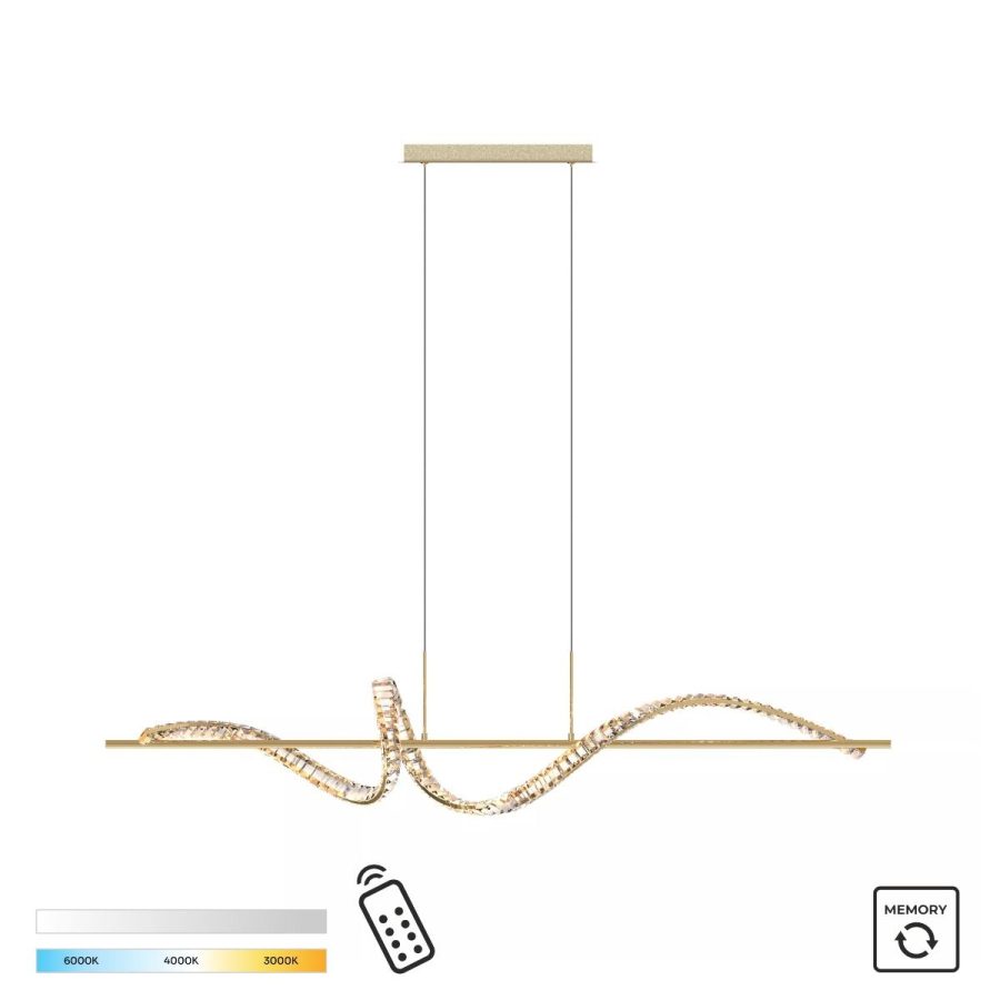 Suspensie de interior ATHESA - Art. MD3170-1-3GT, Zuma Line, Auriu