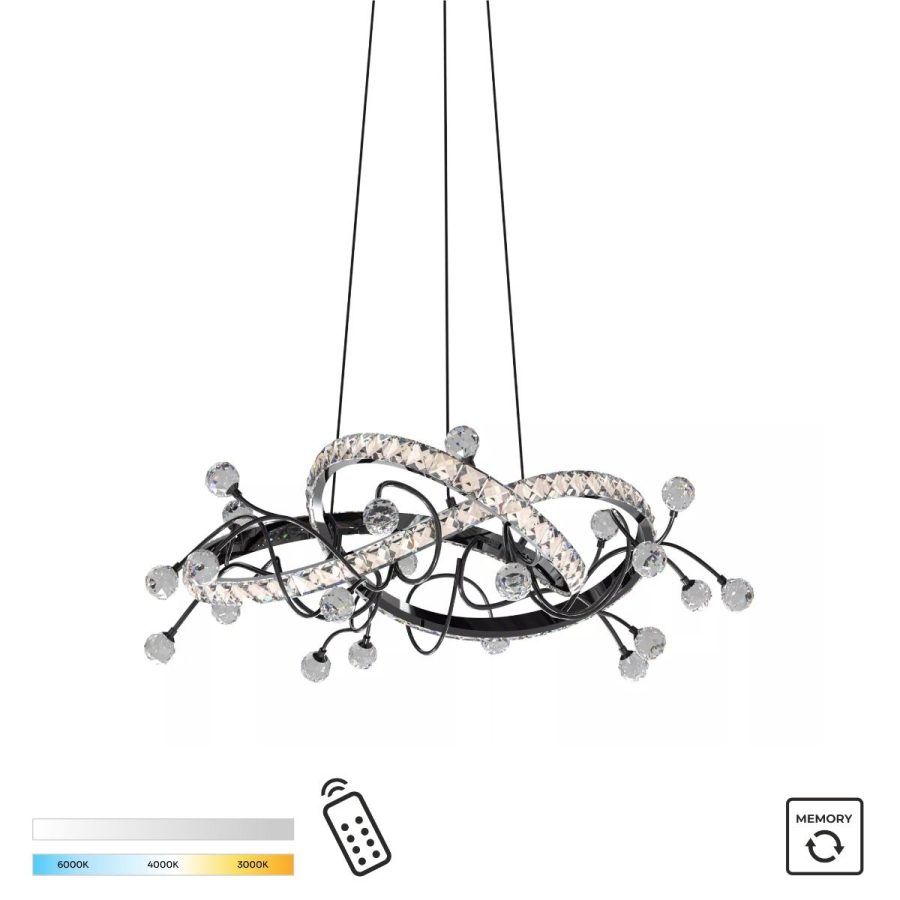 Suspensie de interior MAIA - Art. MD3481-1S-3BCT, Zuma Line, Negru