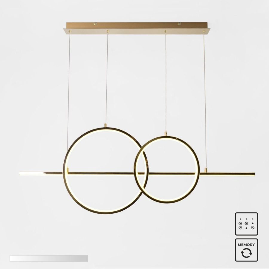 Suspensie de interior CHOLET - Art. MD7358-2A-3GT, Zuma Line, Auriu