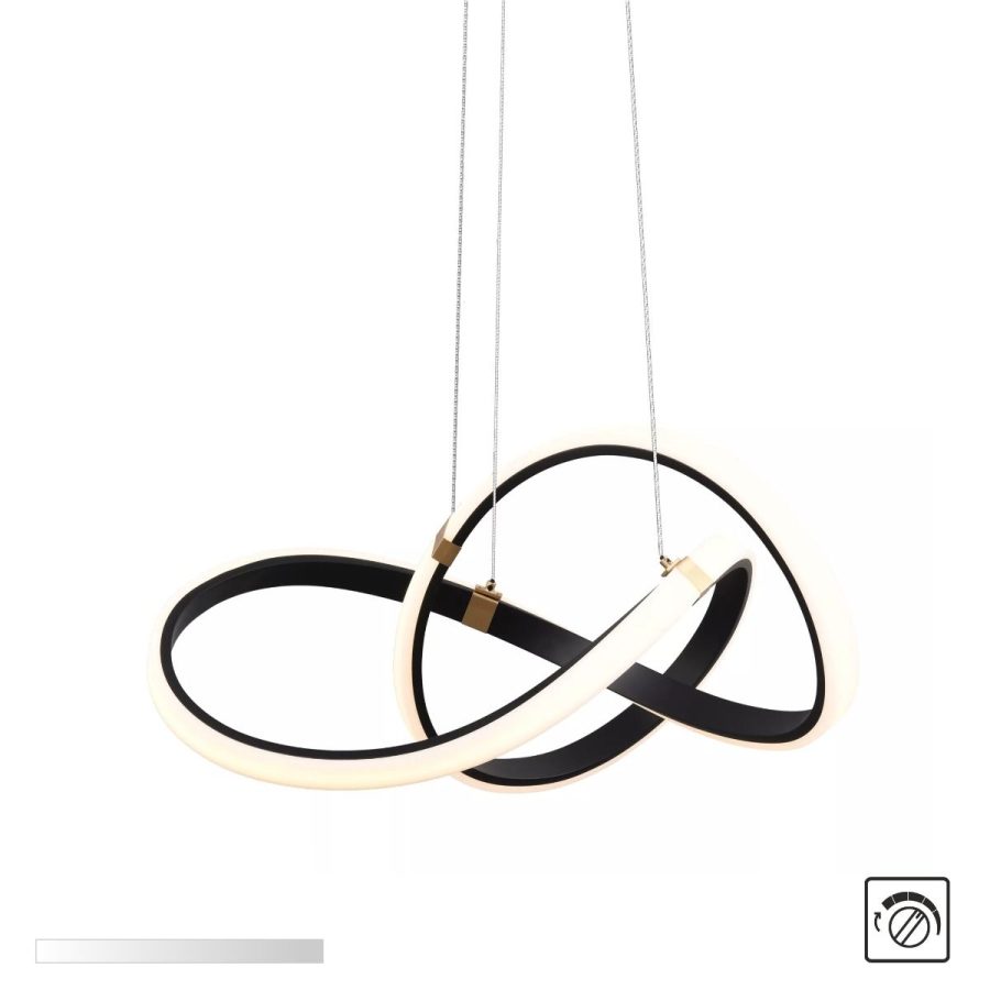 Suspensie de interior INDIGO - Art. MD9717-1-3BGD, Zuma Line, Negru