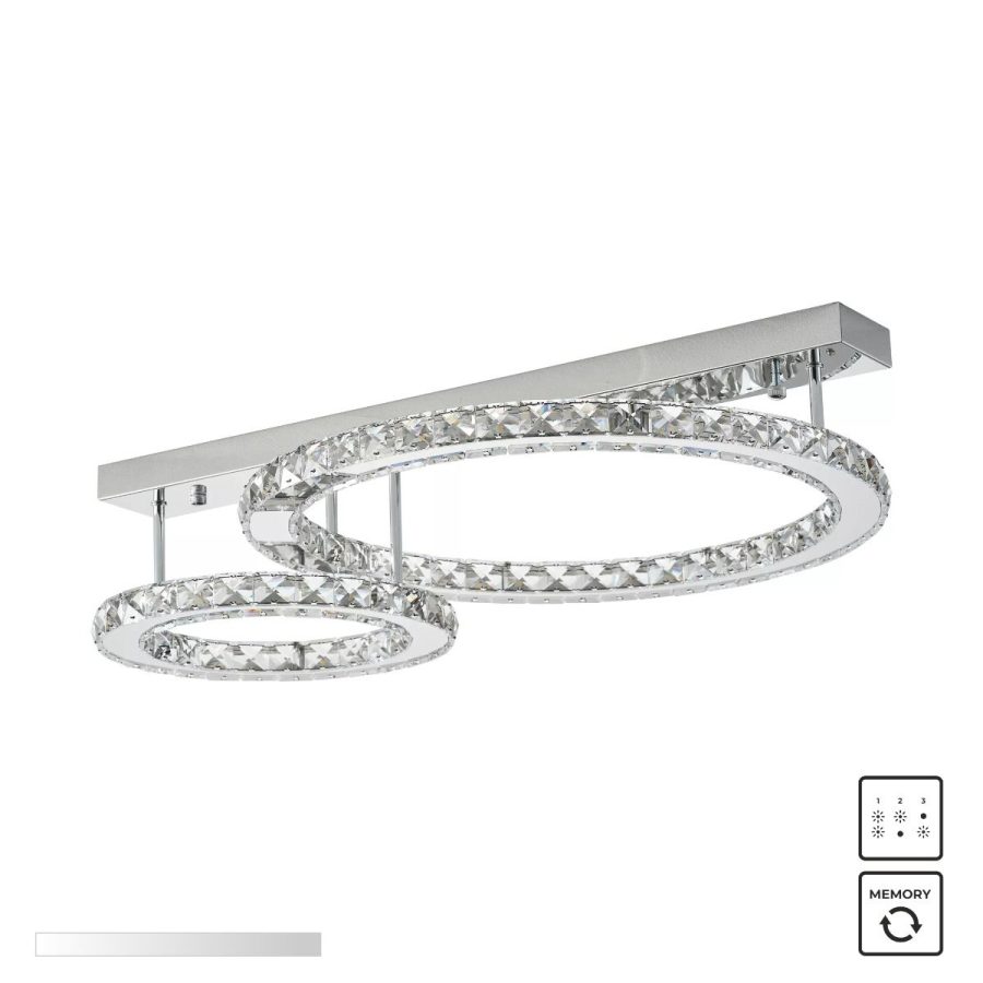 Lustră de interior GIRONA - Art. MX3713-2-3CT, Zuma Line, Crom