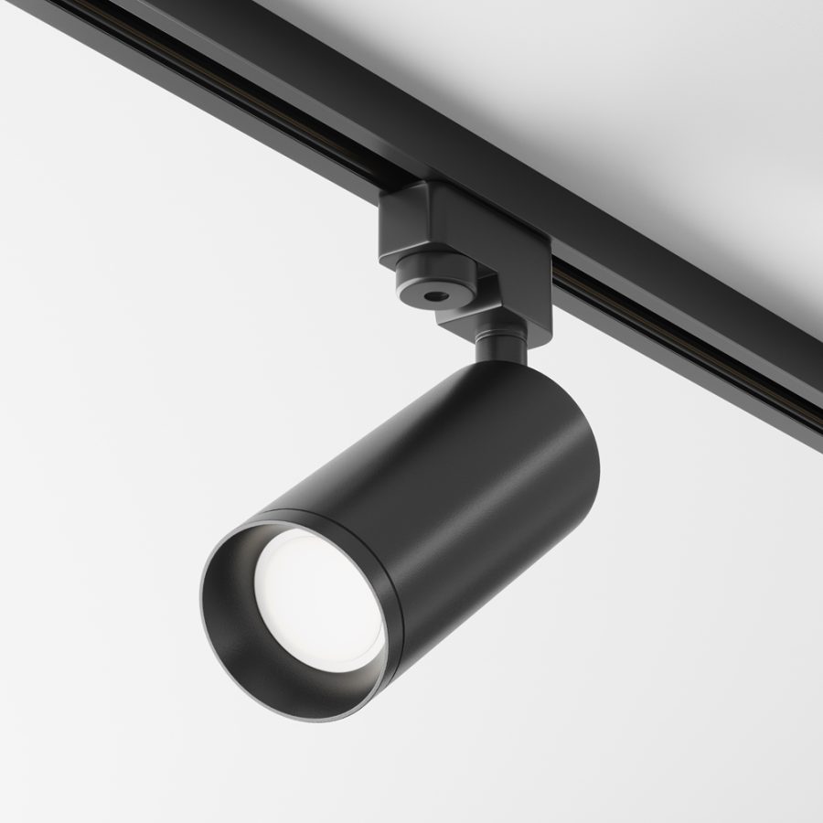 Spot pentru șină Focus - Art. TR004-1-GU10-B, Maytoni, Negru