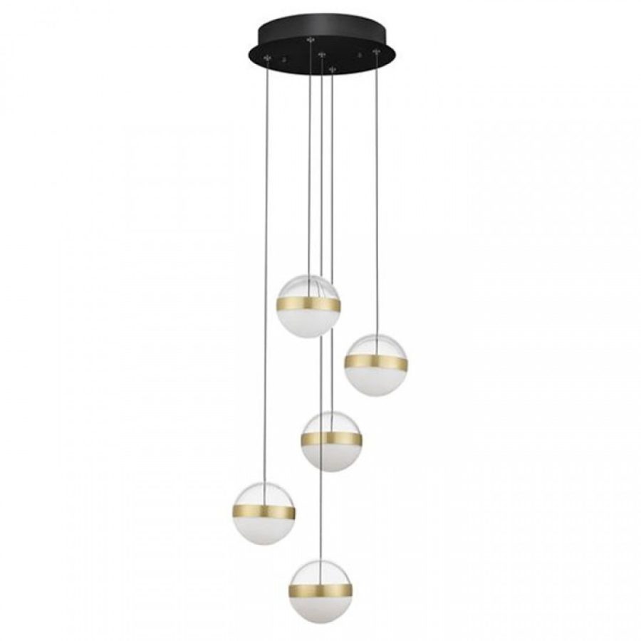 Lustra Nova Luce Alaz, alama, LED, 45W, 1990 lumeni, alb cald 3000K, D.33 cm, 9124119