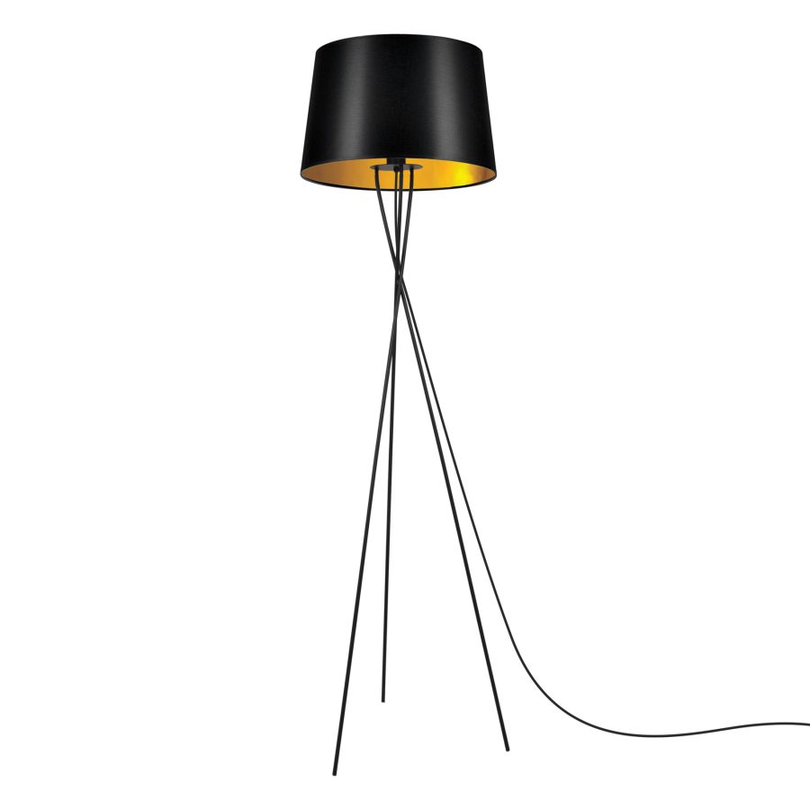 Lampadar de interior K-4358 - REMI GOLD, Kaja Lighting, Negru/Auriu