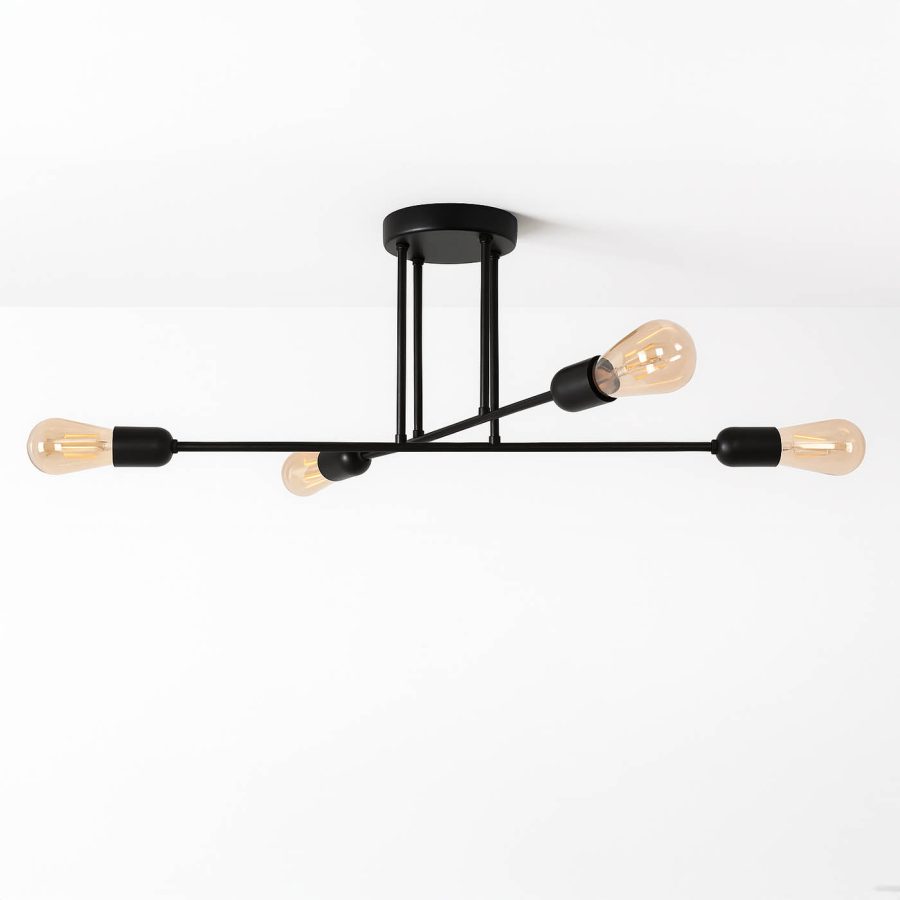 Lustră de interior K-4382 - SITYA BLACK, Kaja Lighting, Negru