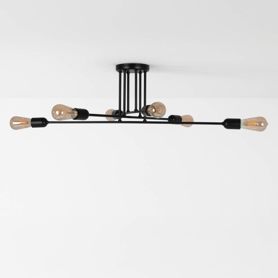 Lustră de interior K-4383 - SITYA BLACK, Kaja Lighting, Negru