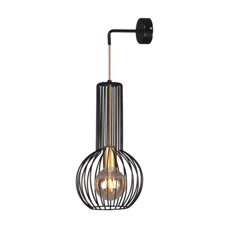 Aplică de interior K-4523 - ARVI BLACK, Kaja Lighting, Negru/Auriu