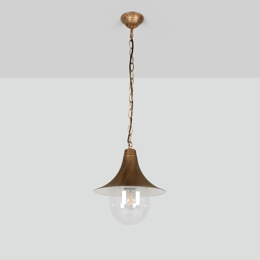 Suspensie de exterior K-8126 BLACK/GOLD - BOSTON, Kaja Lighting, Negru/Auriu