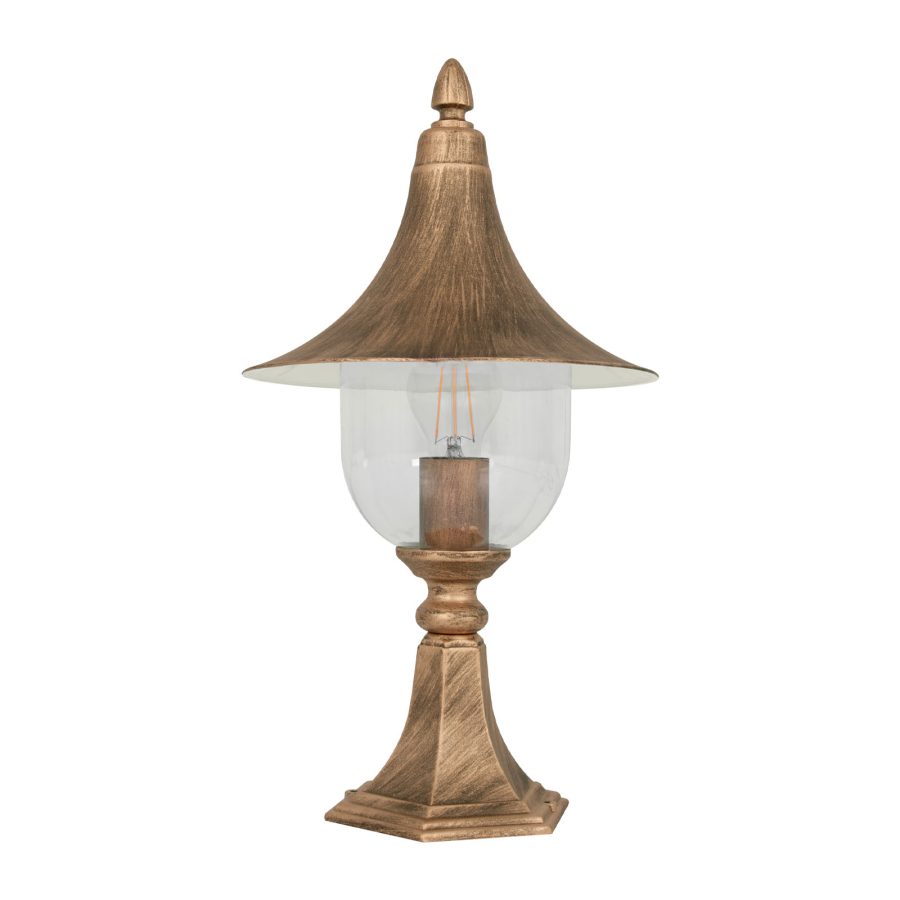 Stâlp de exterior K-8128 BLACK/GOLD - BOSTON, Kaja Lighting, Negru/Auriu