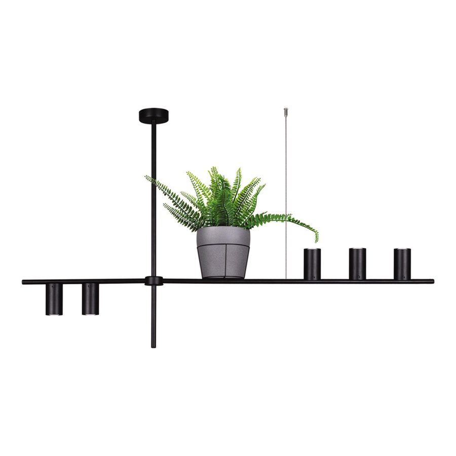 Lustră de interior K-4756 - ROCCO, Kaja Lighting, Negru