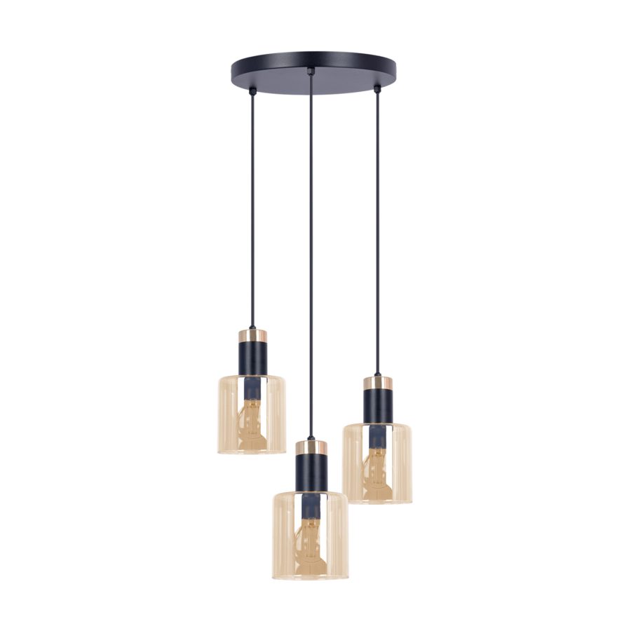 Suspensie de interior K-5257 - ALTO, Kaja Lighting, Negru/Auriu/Chihlimbar