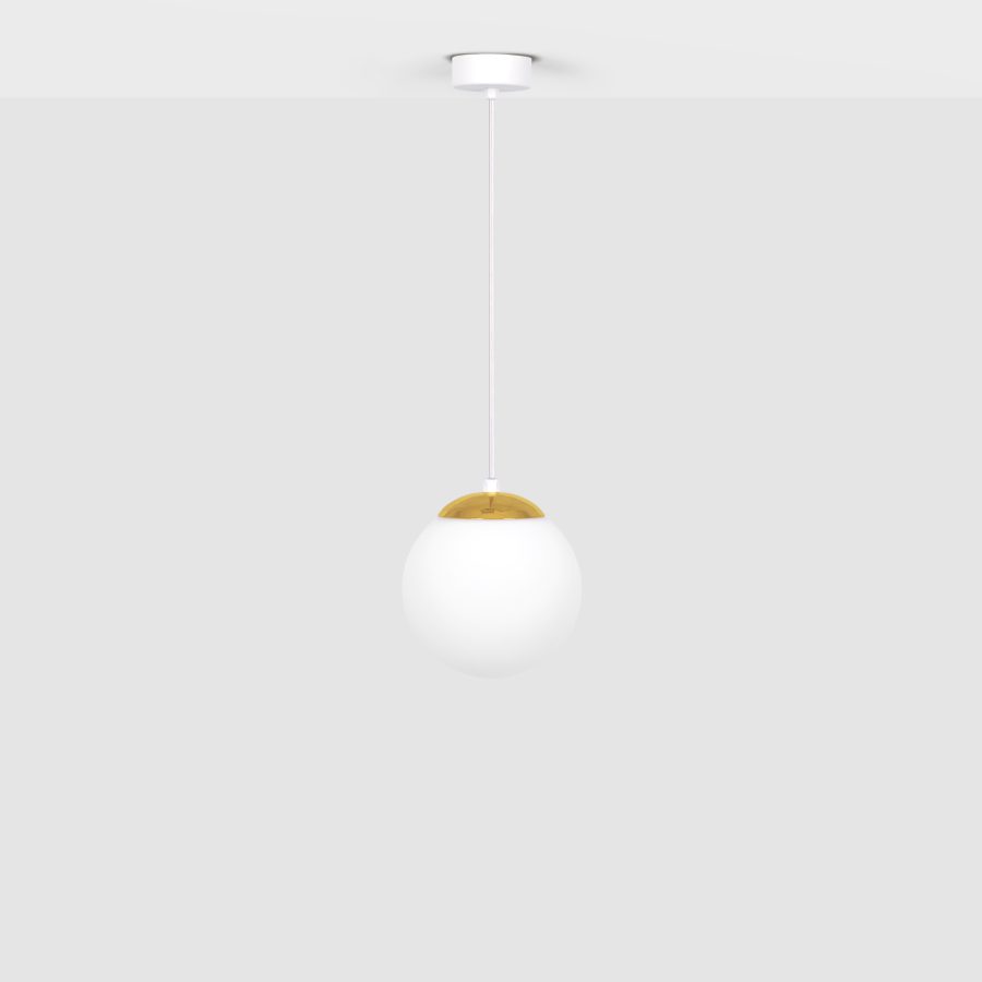 Suspensie de interior K-5311 - ELMO, Kaja Lighting, Alb/Auriu