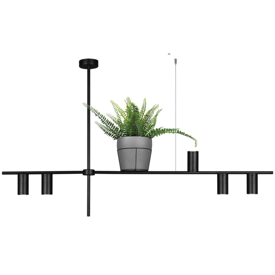 Lustră de interior K-4757 - ROCCO, Kaja Lighting, Negru