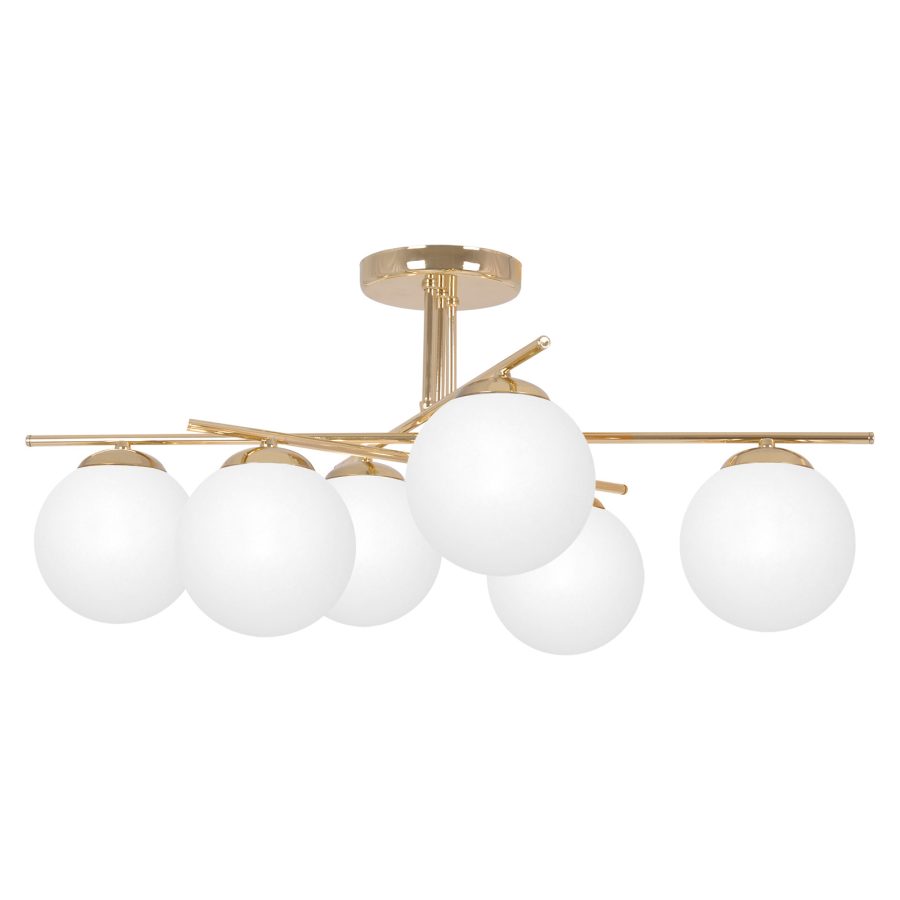 Lustră de interior K-5424 - REA, Kaja Lighting, Auriu/Alb