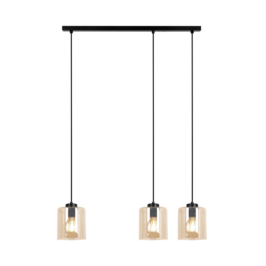 Suspensie de interior K-5570 - SORO, Kaja Lighting, Negru/Chihlimbar
