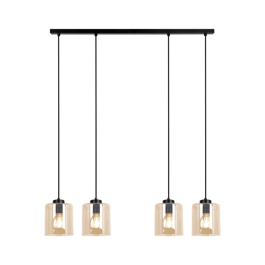 Suspensie de interior K-5571 - SORO, Kaja Lighting, Negru/Chihlimbar