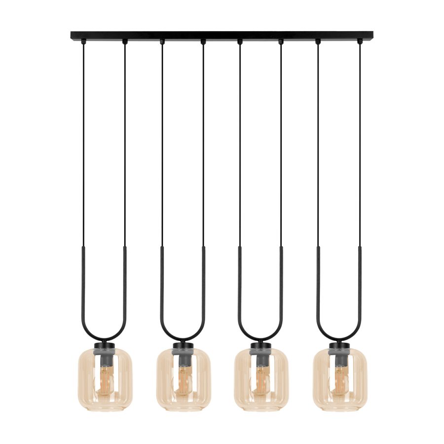 Suspensie de interior K-5582 - CONI, Kaja Lighting, Negru/Chihlimbar