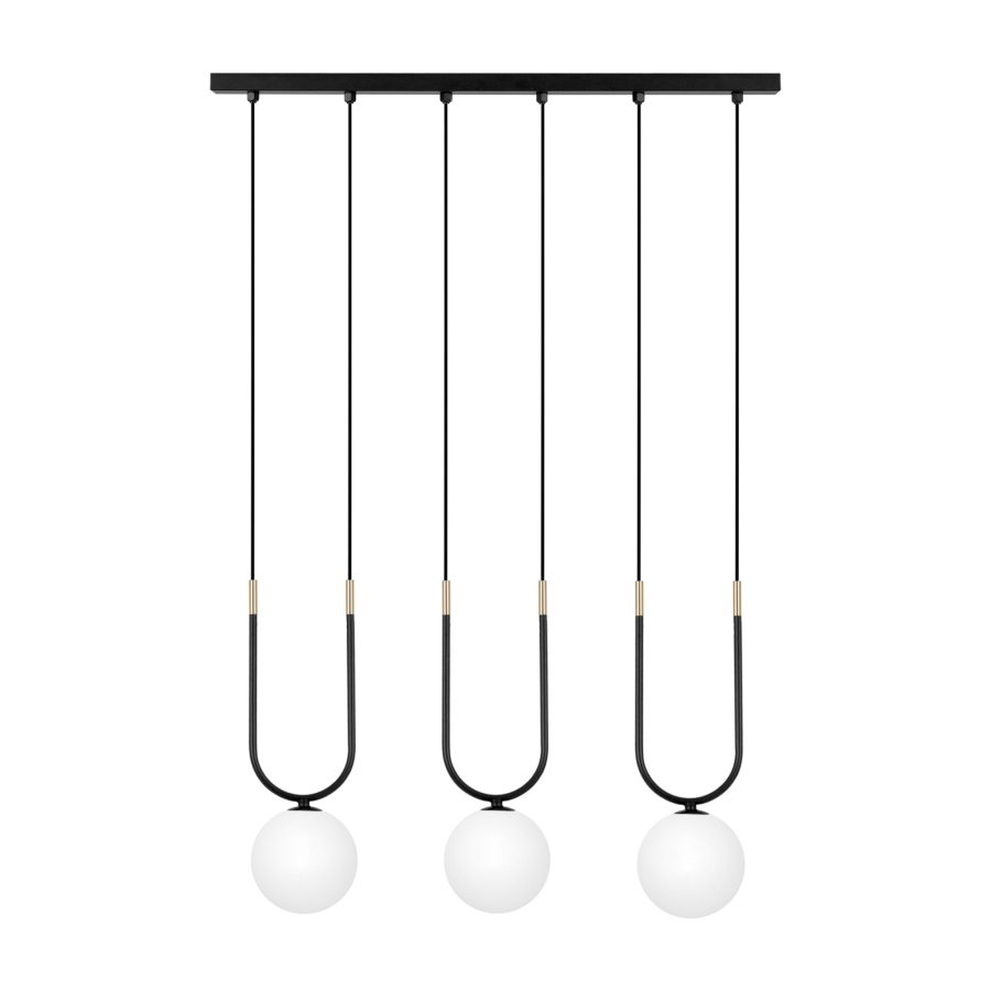 Suspensie de interior K-5591 - ENZO, Kaja Lighting, Negru/Alb/Auriu